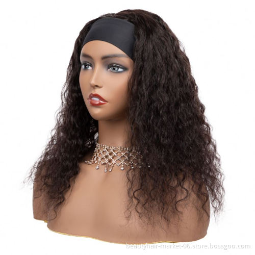 Body wave headband wig human hair wig headband blonde human hair headband wig